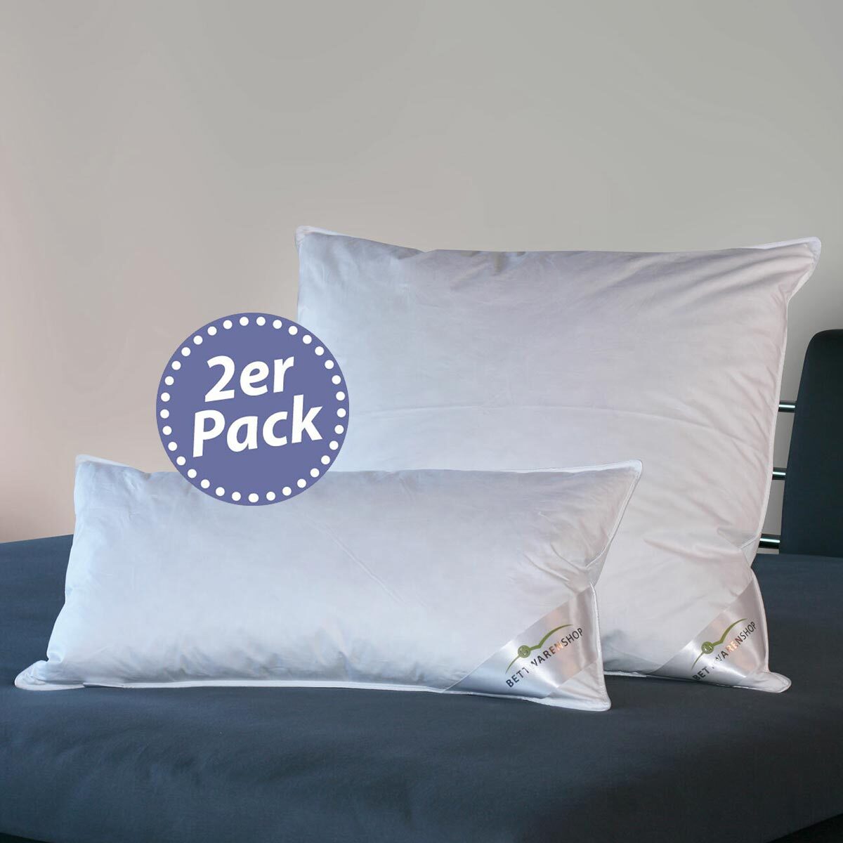 BettwarenShop Doppelpack 3-Kammer-Kissen Premium Aussen 90% Daunen, 10%  Federn günstig online kaufen bei Bettwaren Shop