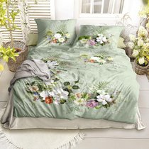 Irisette Mako-Satin Bettwäsche Wave 8711 grün_dot_0