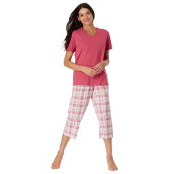 Schiesser Damen Schlafanzug 3/4 Arm pink