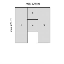 Mittelteil 2 Längsbetten G BETTWARENSHOP Wohnmobil Wohnwagen Heckbett Spannbetttuch-Set 3-teilig rot