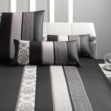 JOOP Bettwäsche Ornament Stripe schwarz 4022-09