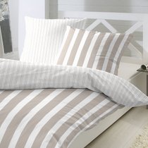 Enrico Coss Perkal Bettwäsche Blockstreifen braun_dot_1