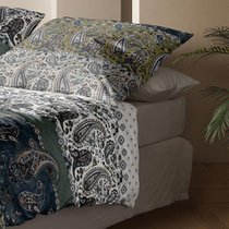 Irisette Mako-Satin Bettwäsche Wave 8507 petrol_dot_1