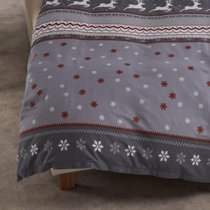 Traumschlaf Biber Bettwäsche Winterland rot_dot_2