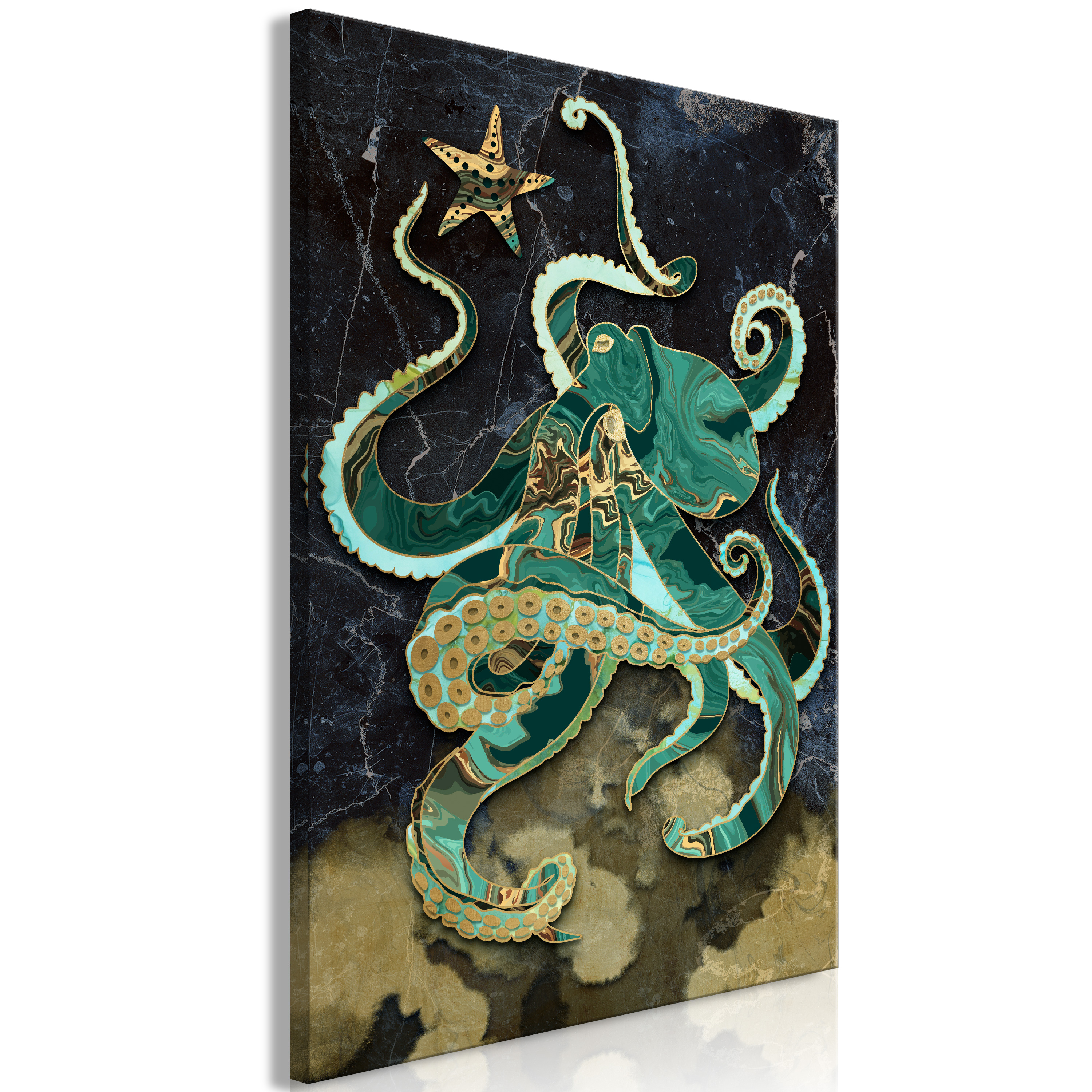 Wandbild - Marble Octopus (1 Part) Vertical