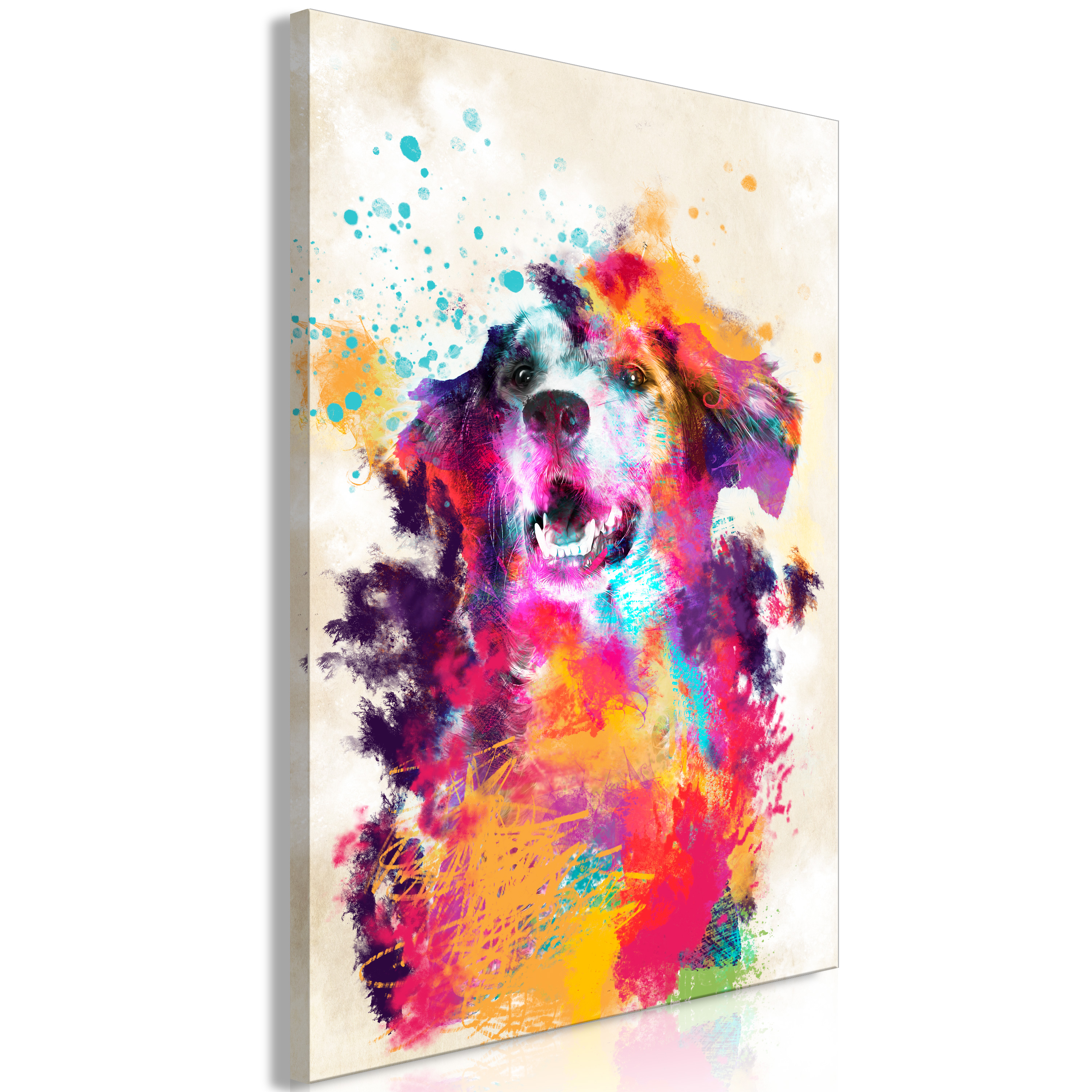 Wandbild - Watercolor Dog (1 Part) Vertical