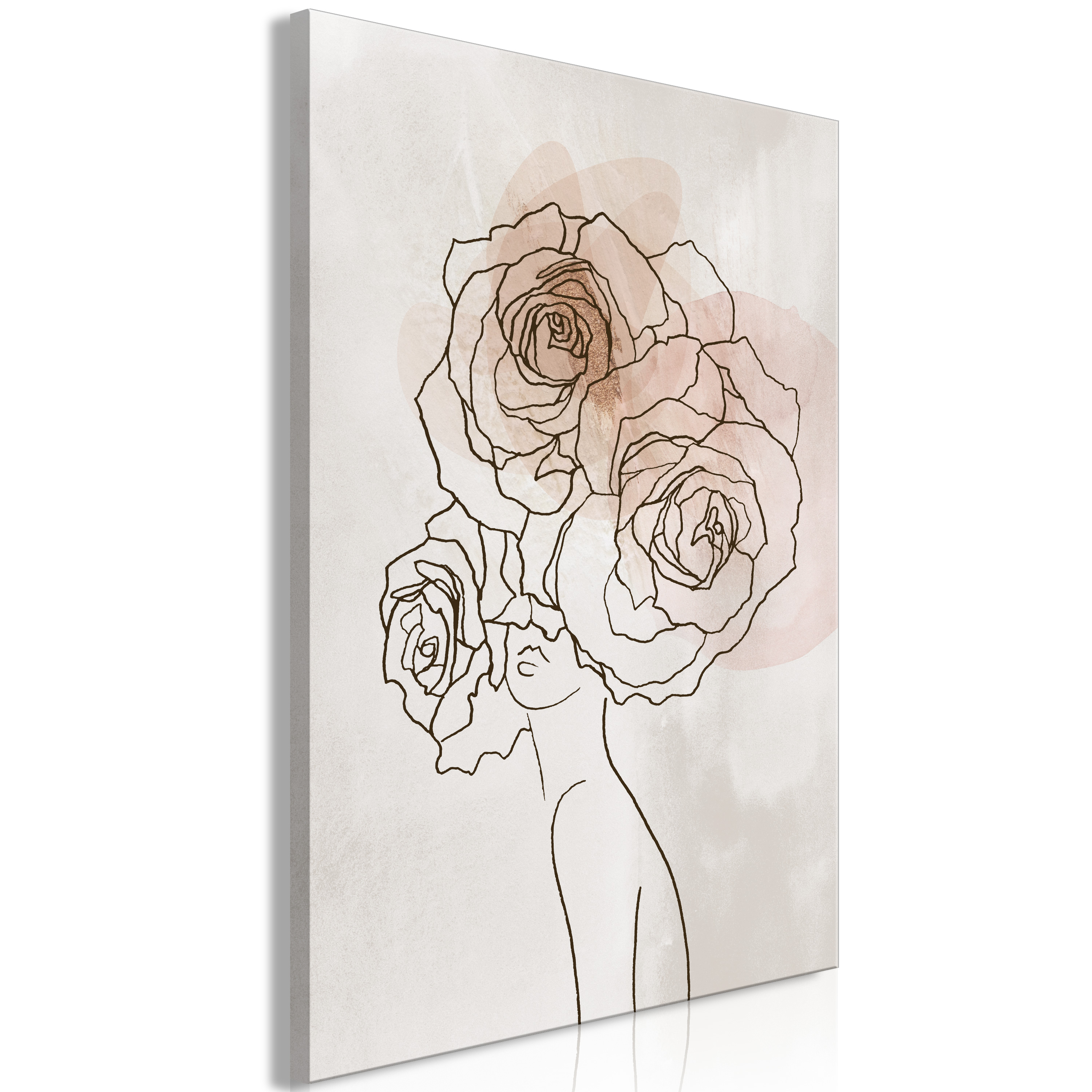 Wandbild - Anna and Roses (1 Part) Vertical