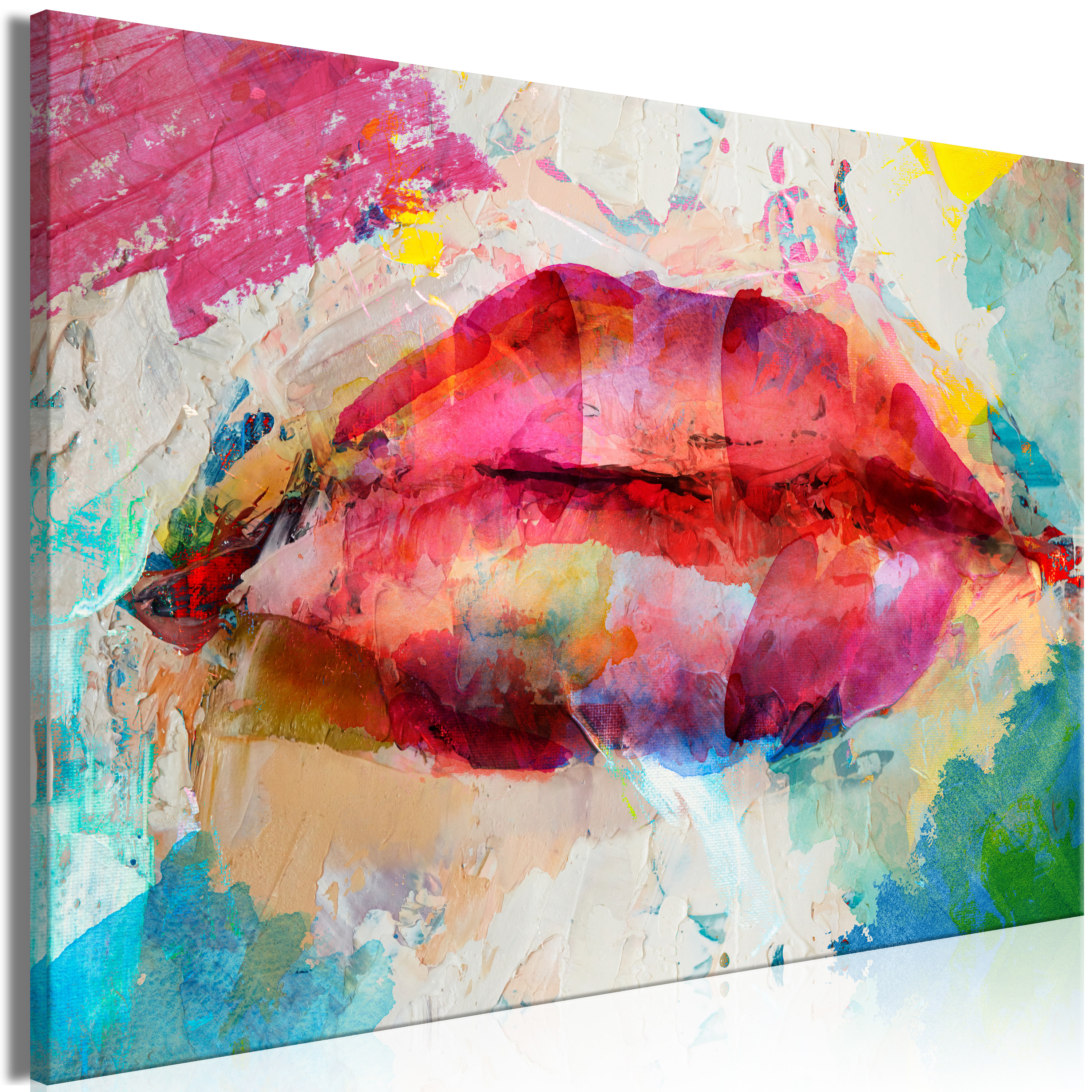 Wandbild - Artistic Lips (1 Part) Wide