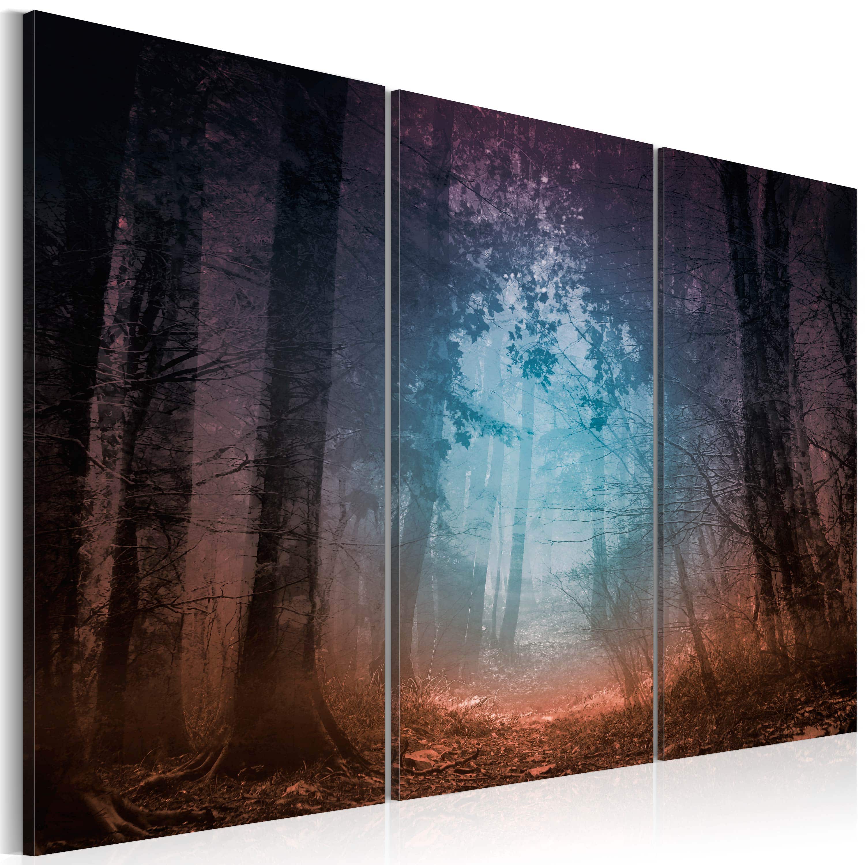 Wandbild - Edge of the forest - triptych