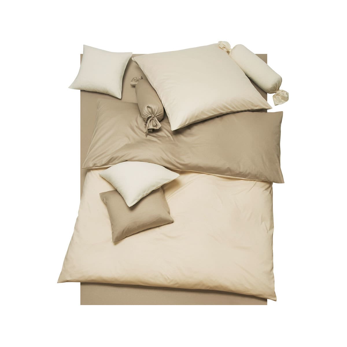 Doris Meyer Interlock-Jersey Wendebettwäsche Milano taupe/beige