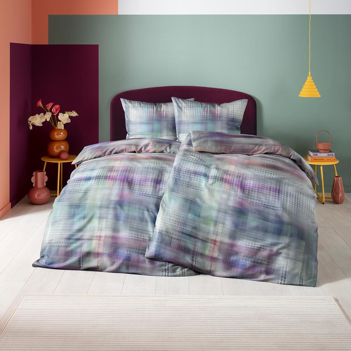 Estella Mako-Satin Bettwäsche Pixie multicolor