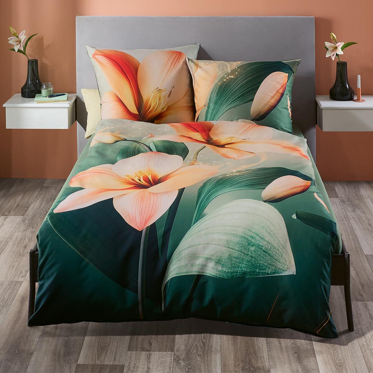 Kaeppel Mako-Satin Bettwäsche Magic Dust apricot