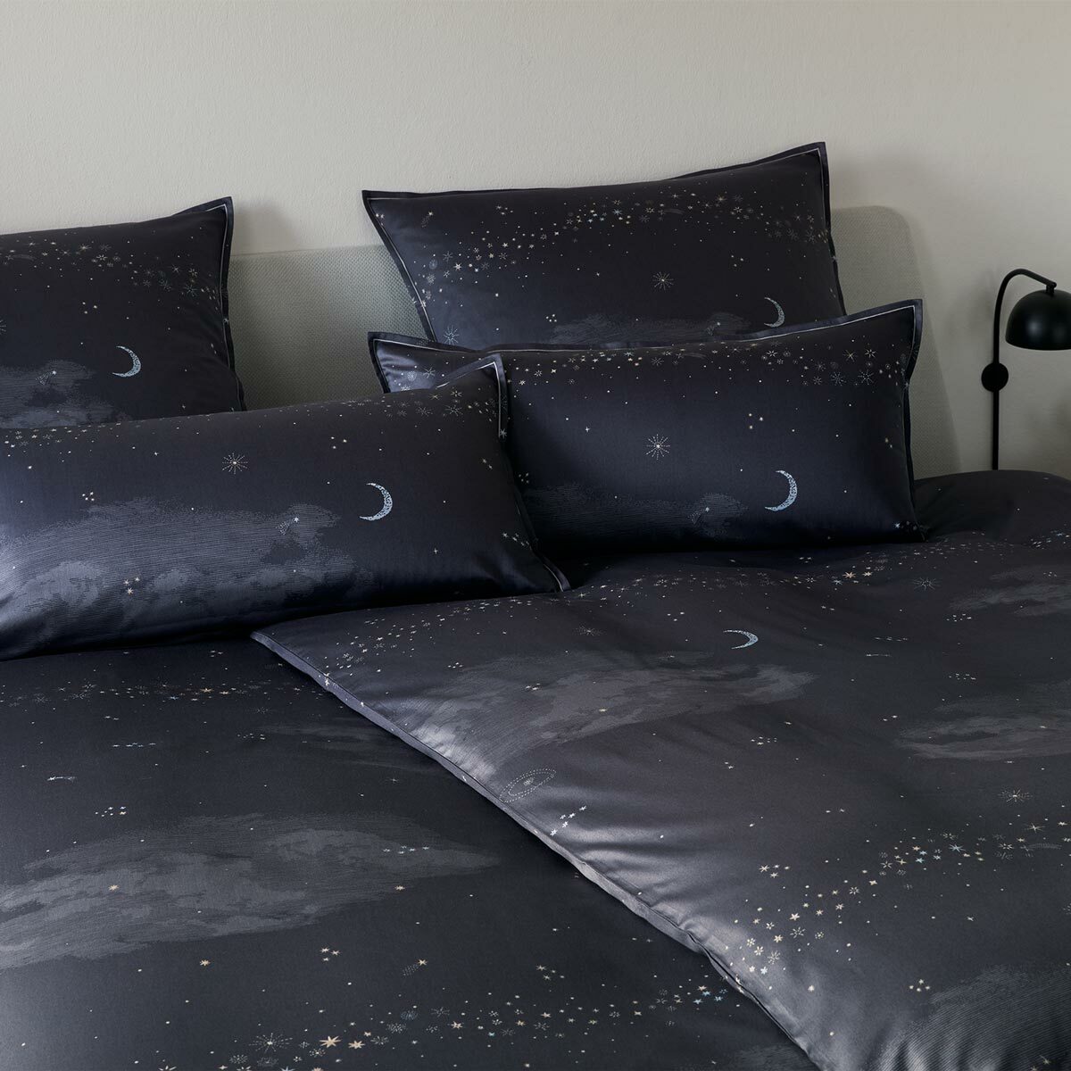 Bettwäsche Hotelbettwäsche Linon weiß Serie "Moon" mit Reißverschluss 