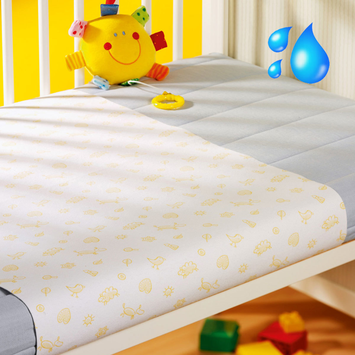 Matratzenschutz für Kinder Molton wasserdicht 50x90 Auflage Kinderbett 